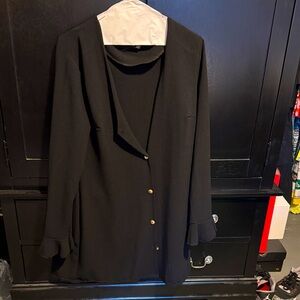 PrettyLittleThing Black Midi Dress